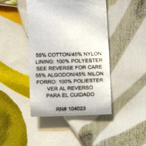 JOSEPH A Colorful Button Up Jacket Sz 10 Short Trench Coat Green Orange Tropical - Picture 8 of 9